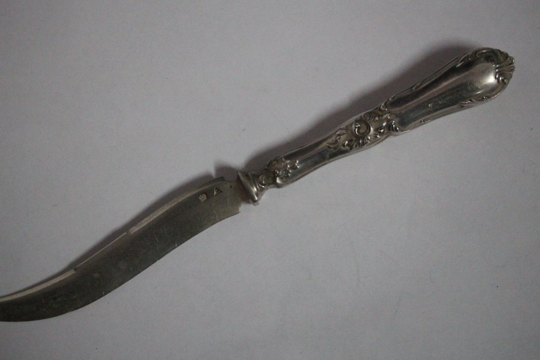ANTIQUE (MID 1800) COIN SILVER LETTER OPENER MARK 800 (1 of 4)