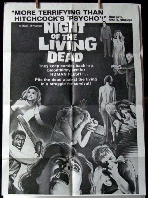 NIGHT OF THE LIVING DEAD - Original Drive-in Poster (1 of 2)