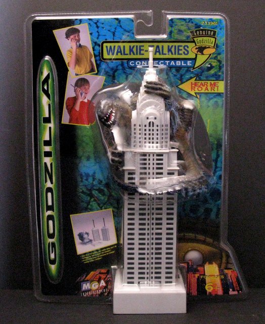 GODZILLA WALKY-TALKY CONNECTABLE BUILDING SET - MGA: GODZILLA WALKY-TALKY CONNECTABLE BUILDING SET - MGA Entertainment, 1998 - Sealed in package.