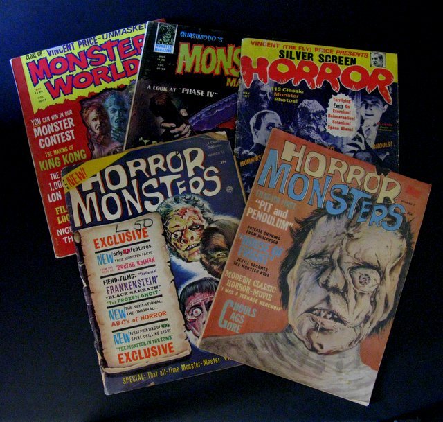 VINTAGE MONSTER MAGAZINE - LOT OF FIVE - Includes: (1 of 3)