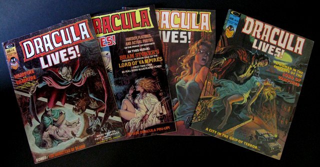 DRACULA LIVES MONSTER MAGAZINE - FOUR ISSUE LOT - (1 of 3)
