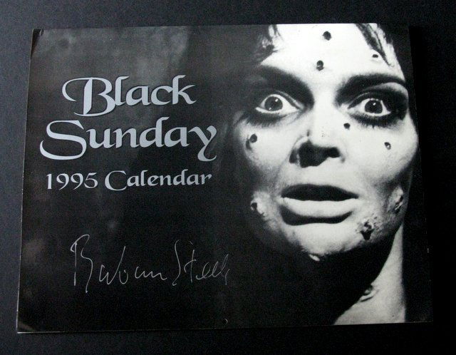 BLACK SUNDAY 1995 CALENDAR AUTOGRAPHED BY STAR BARBARA (1 of 5)