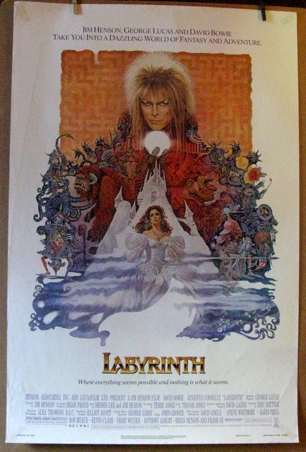 DAVID BOWIE, LABYRINTH - 1986 - One Sheet Movie Poster (1 of 2)