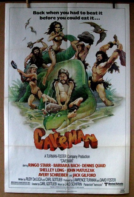 CAVEMAN WITH RINGO STARR - 1981 - One Sheet Movie: CAVEMAN WITH RINGO STARR - 1981 - One Sheet Movie Poster - 27"x 41" - NSS# 81/0068 - Excellent, folded.