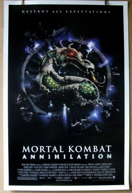 MORTAL KOMBAT ANNIHILATION - 1997 - One Sheet Movie: MORTAL KOMBAT ANNIHILATION - 1997 - One Sheet Movie Poster - 27"x 41" - NSS# 97/00927 - Mint, rolled.