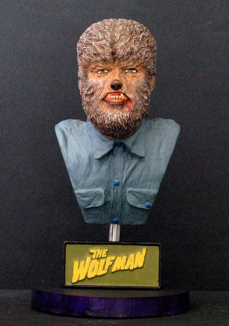 THE WOLF MAN - PRO PAINTED PORTRAIT BUST - GEOmetric (1 of 4)