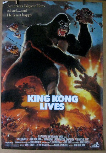 KING KONG LIVES - 1986 - One Sheet Movie Poster - 27"x (1 of 2)