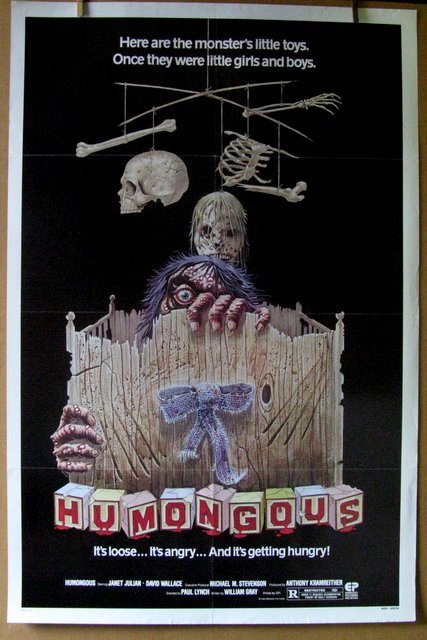 HUMONGOUS - 1982 - One Sheet Movie Poster - 27"x 41" -: HUMONGOUS - 1982 - One Sheet Movie Poster - 27"x 41" - NSS# 81/0104 - Near Mint, folded.