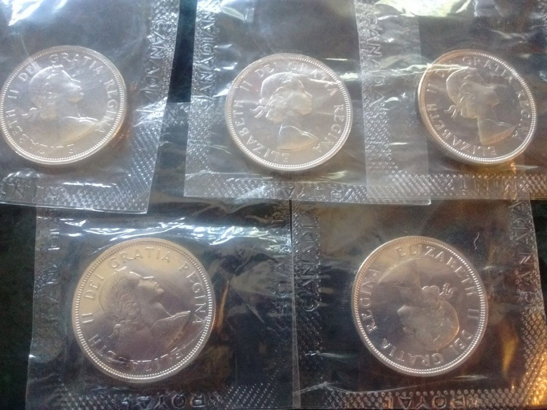 5 - CANADA 1964 SILVER DOLLARS - PROOF LIKE COND. (1 of 3)