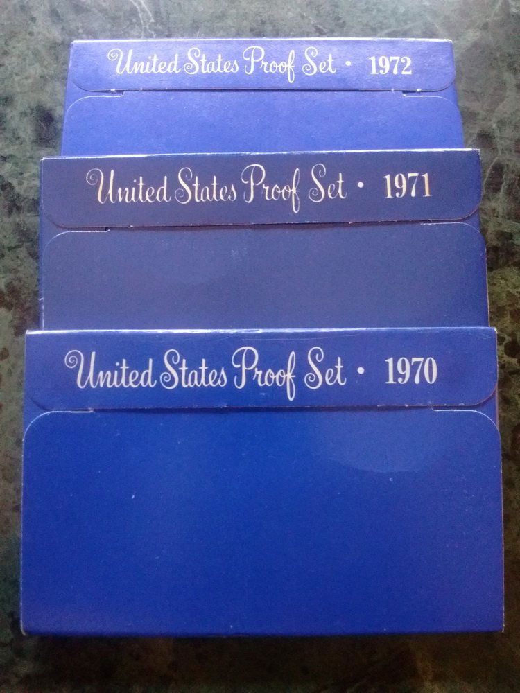 3 U.S. PROOF SETS - 1970 - 1971 - 1972 (1 of 4)
