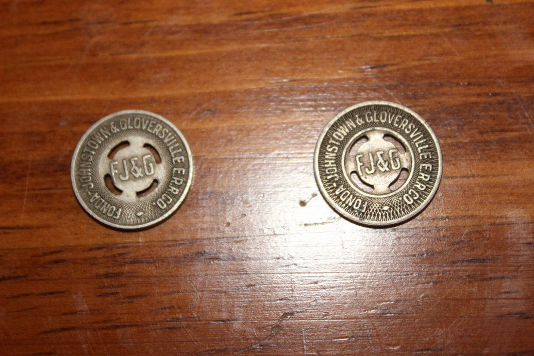 F.J. & G. RAILROAD TOKENS (1 of 2)
