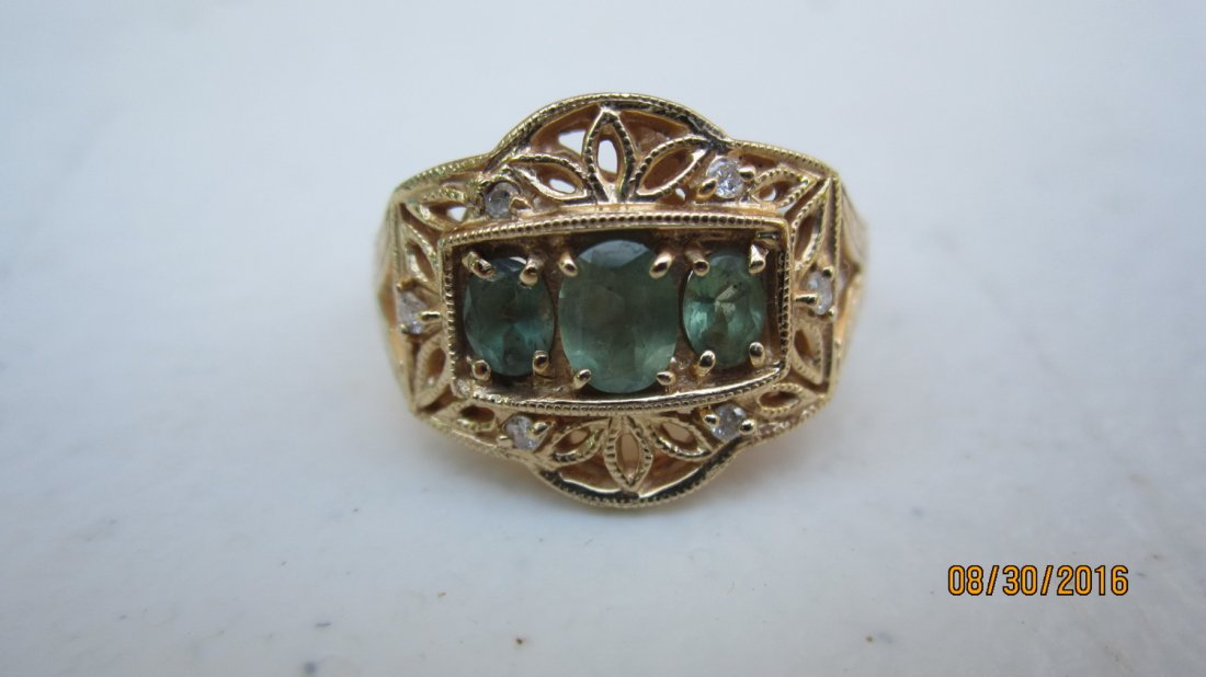 VERY UNUSUAL 1912( ON BACK) - FILIGREE 14K YELLOW GOLD (1 of 5)