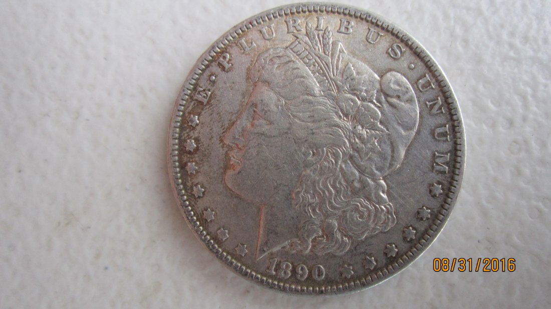 1890 U.S. SILVER DOLLAR FINE+ COND (1 of 2)