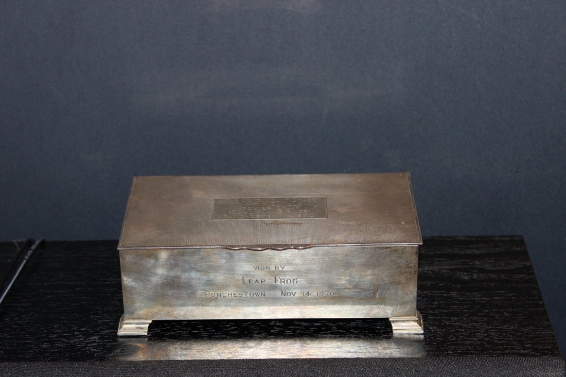EARLY ENGLISH HALL MARKED STERLING SILVER BOX - WOOD (1 of 8)
