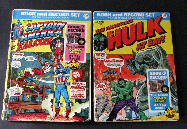 MARVEL – CAPTAIN AMERICA & HULK - BOOK AND RECORD LOT (1 of 2)