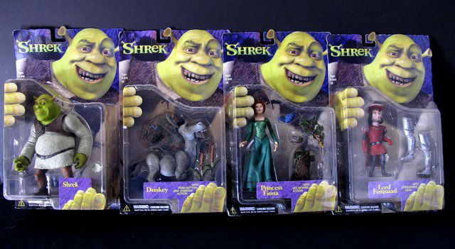 SHREK - COMPLETE SET OF FOUR 7" ACTION FIGURES - (1 of 3)