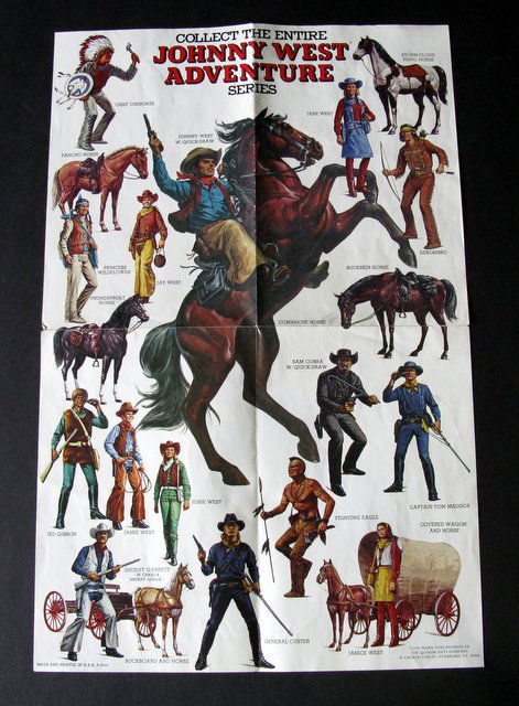 VINTAGE JOHNNY WEST ADVENTURE SERIES STORE POSTER – (1 of 3)