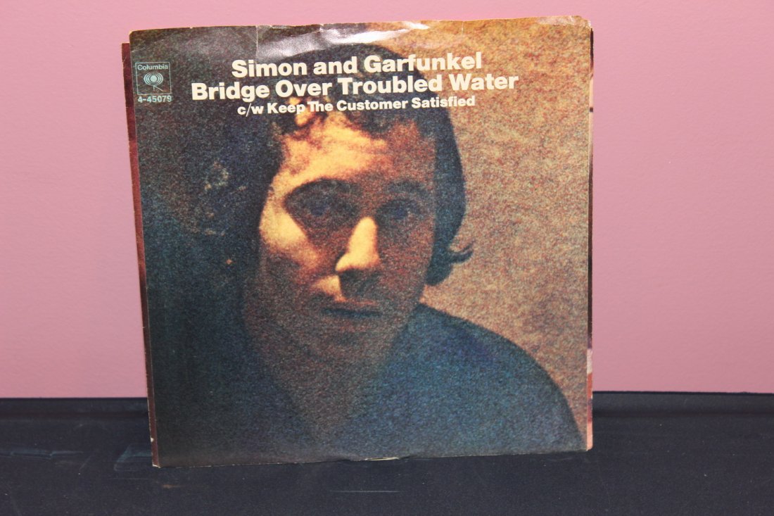 SIMON AND GARFUKEL – BRIDGE OVER TROUBLED WATER –: SIMON AND GARFUKEL – BRIDGE OVER TROUBLED WATER – COLUMBIA 4-45079 ORIG. GOOD CONDITION
