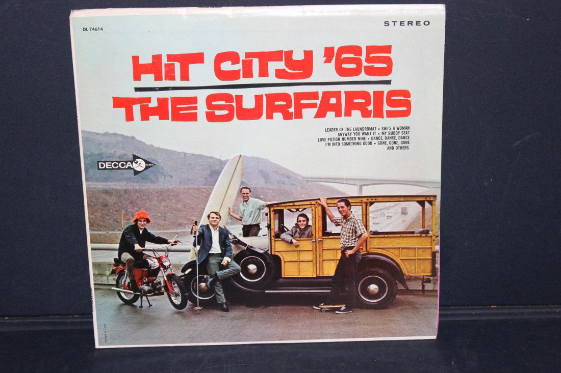 HIT CITY 65 - THE SURFARIS - GREAT ALBUM COVER - RECORD (1 of 5)