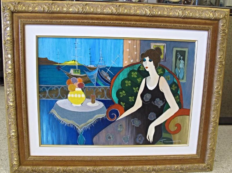 Bayside Bistro by Itzchak Tarkay, Serigraph in Color (1 of 3)