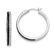Sterling Silver Black and White Diamond Hoop Earrings