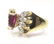 14K Yellow Gold Ruby and Diamond Ring - 3