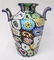 Italian Millefiori Double Handled Glass Vase, 11" tall - 2