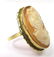 18K Yellow Gold Cameo Ring, Size 8 1/2, 1"x 1/2" - 3