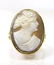 14K Yellow Gold Cameo Ring, Size 6