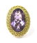 Vintage 18K Yellow Gold Amethyst Ring, Size 7,