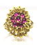 Vintage 18K Yellow Gold Ruby Ring, Size 8 1/2, 4.38dwt. - 2