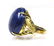 14K Yellow Gold Lapis Ring, Size 5 - 3