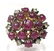 14K Rose Gold Cabachon Cut Ruby and Diamond Ring,