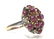 14K Rose Gold Cabachon Cut Ruby and Diamond Ring, - 3