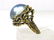 14K Yellow Gold Abalone Ring, Size 7 - 3