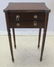 Mahogany Side Table with 2 Drawers, 30"h x 18 1/2"w x