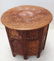 Carved Sheesham Wood Two Piece Folding Side Table from