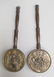Two Small Early Brass Bed Warmers