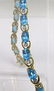 14K Yellow Gold Diamond and Blue Topaz Bracelet, - 2
