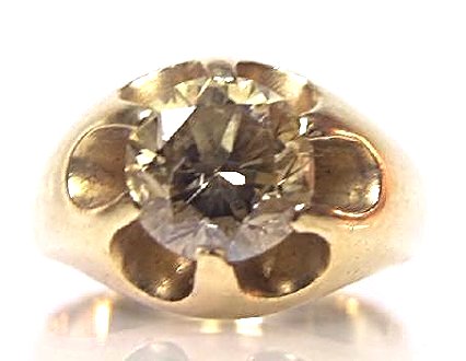 14K Yellow Gold Gent's Natural Champagne/Bronze (1 of 2)