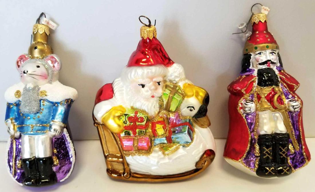 Collection of Three Blown Glass Glass Christmas (1 of 2)