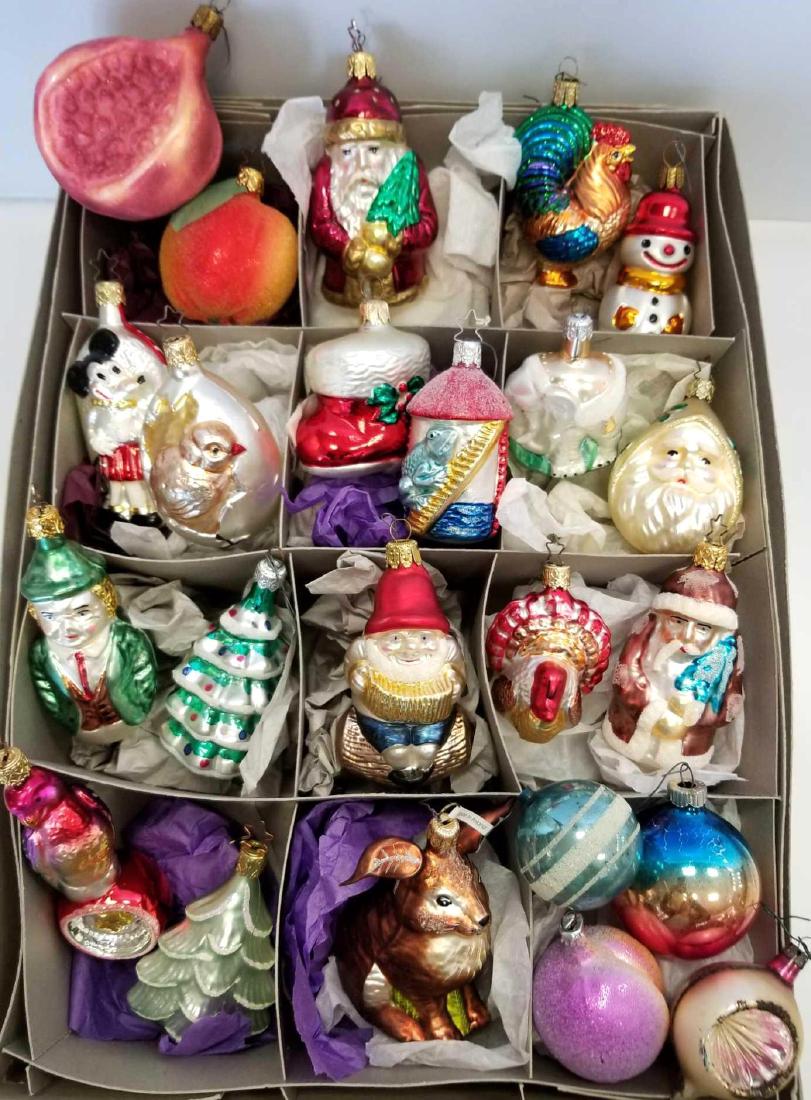 Collection of 23 Vintage Mercury/Blown Glass Christmas (1 of 4)