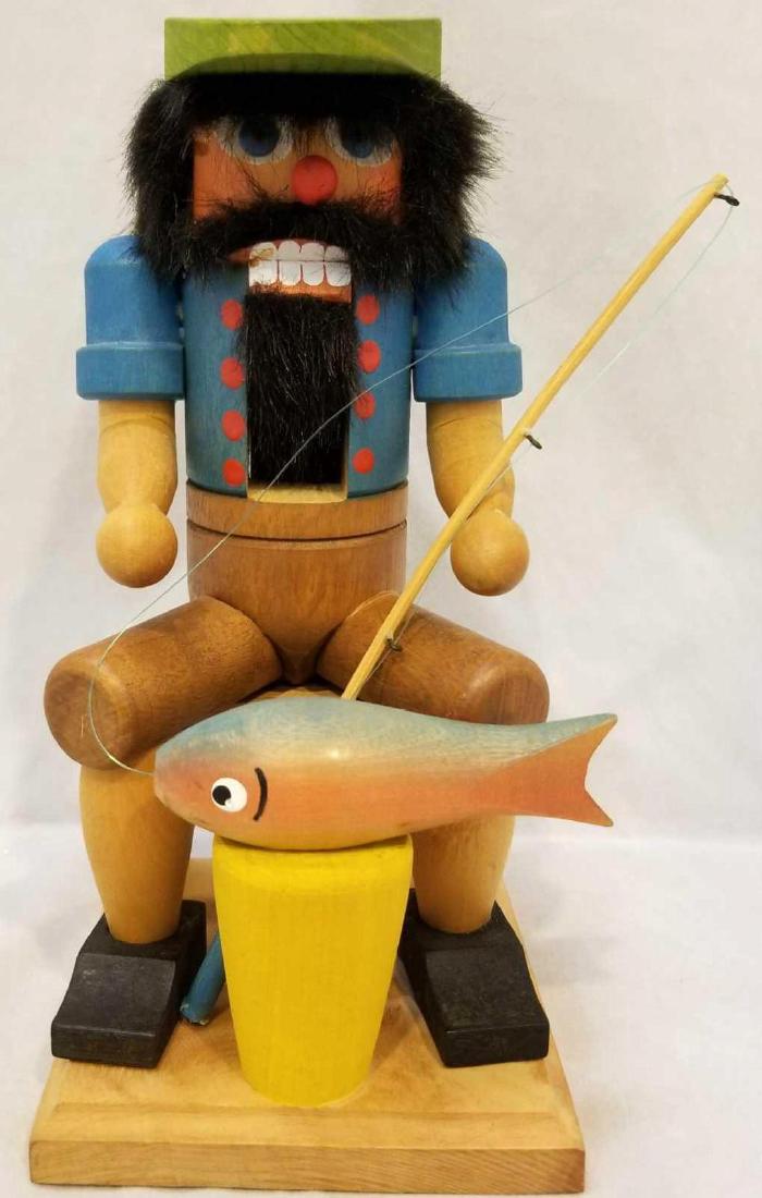 Zuber German Nutcracker 'Fisherman', Handmade in