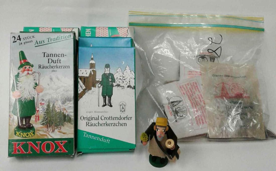 Collection of Incense Cones For German Smoker to: Collection of Incense Cones For German Smoker to Include 2 Crottendorfer Raucherkerzchen Boxes of Incense Cones (Scent of Fir, 40 Sticks), 4 Boxes of Knox Incense Cones (Pine Tree and Fir,