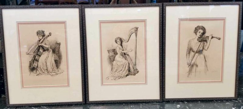Three Antique Charles Dana Gibson Prints (1 of 5)