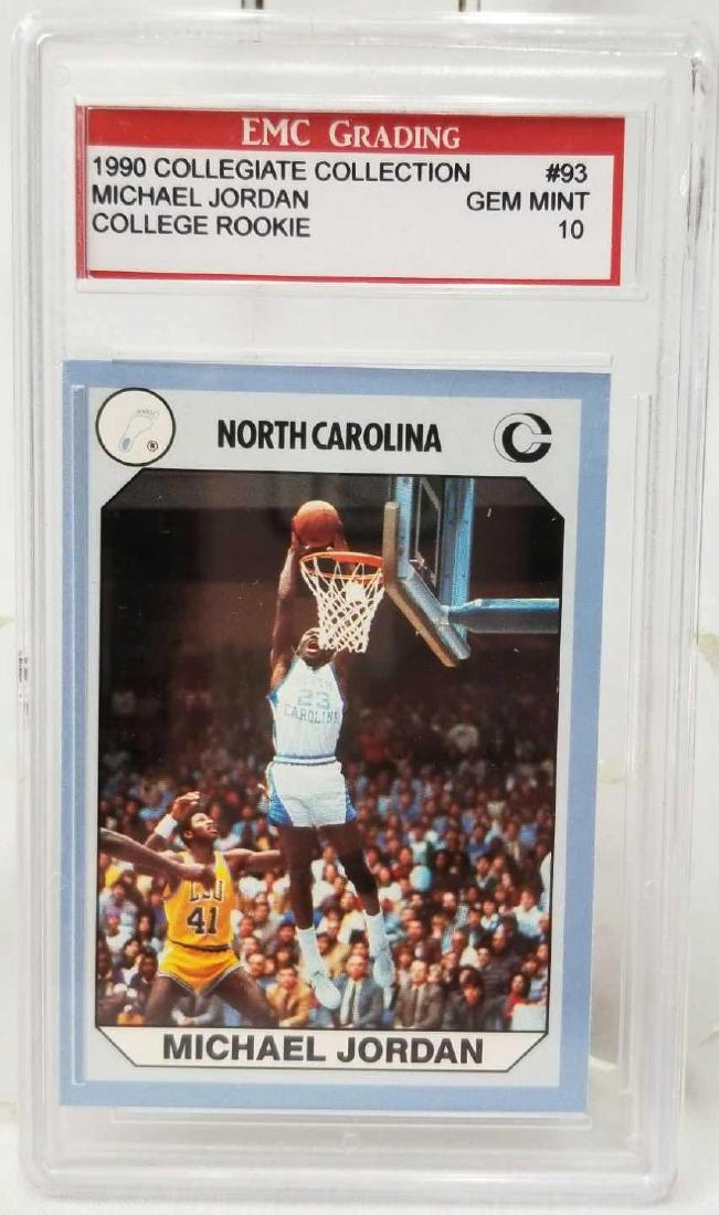 1990 Collegiate Collection Michael Jordan College: 1990 Collegiate Collection Michael Jordan College Basketball Card, EMC Graded