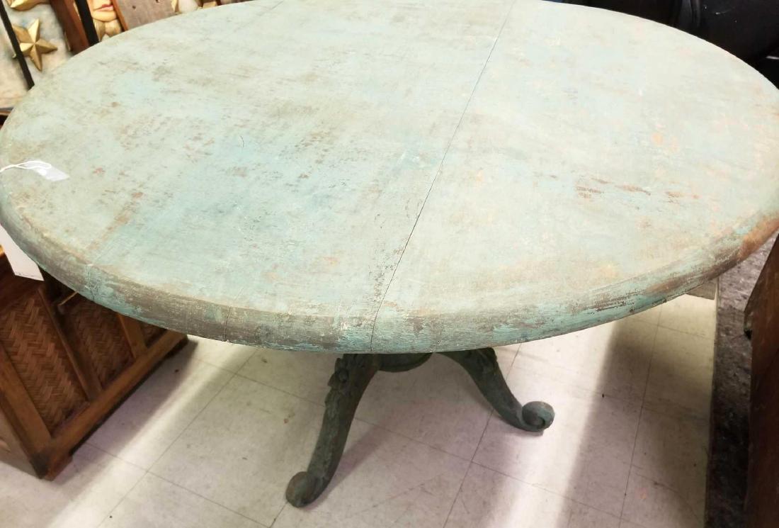 Round Green Dining Table 30" Width 45" (1 of 2)