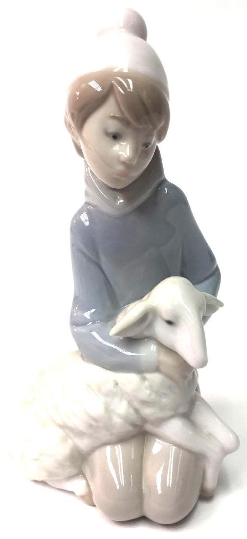 Lladro #4676 Boy Sheppard With Lamb (1 of 3)