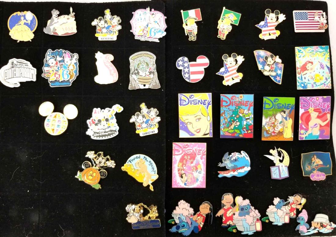 Collection Of Disney Pins On Two (2) Binder Pages To (1 of 3)
