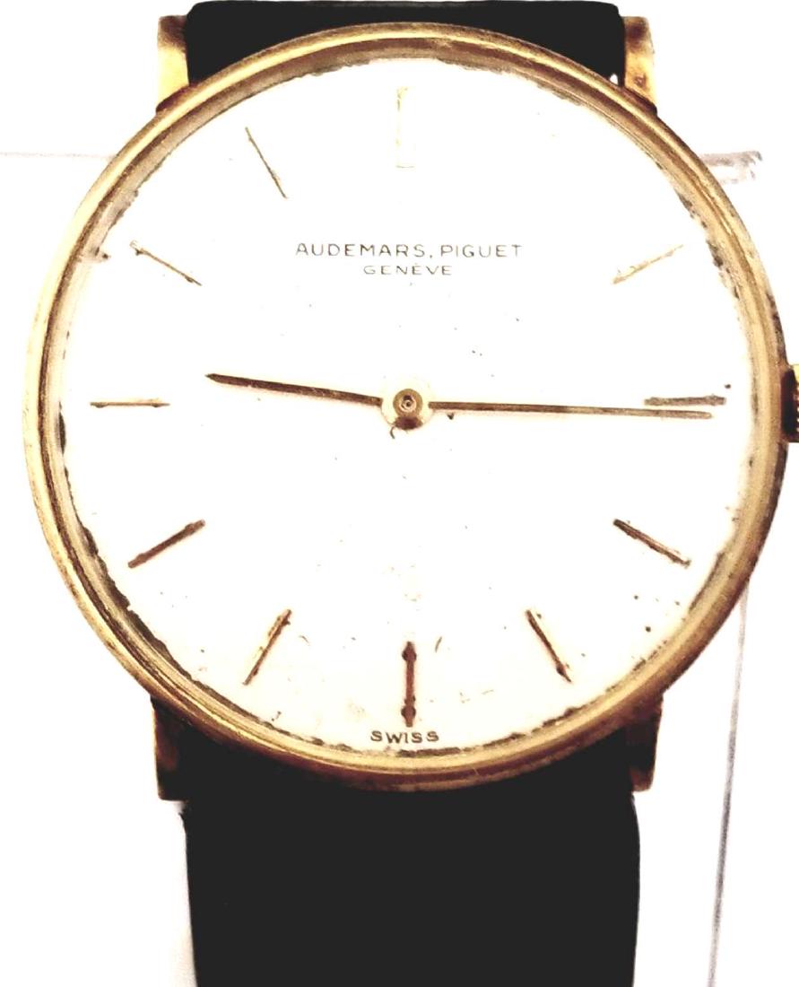 Vintage 18K Audemars Piguet Gents Watch: Vintage 18K Audemars Piguet Geneve Swiss Gents Wrist Watch w/ a Genuine Kreisler Band. ca1950 Ref:24204 